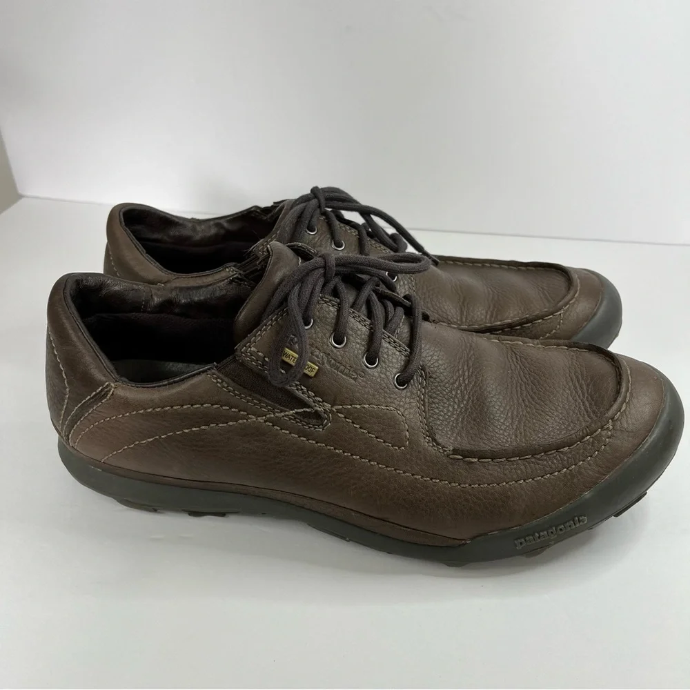 Patagonia Brown Leather Lace-Up Oxfords - Picture 1 of 10